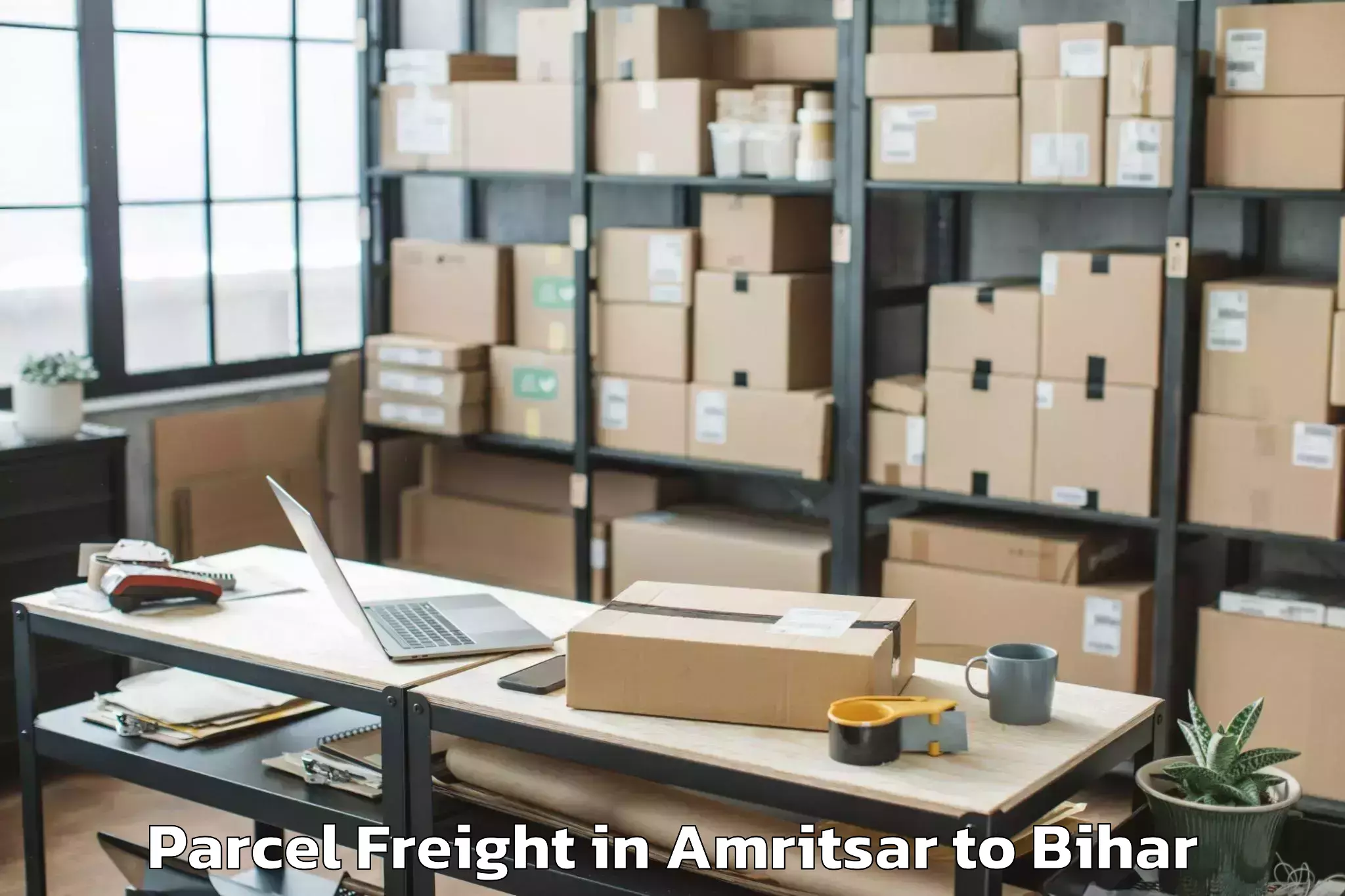 Book Amritsar to Lauria Nandangarh Parcel Freight Online